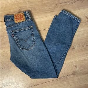 Levi's 514 Blue‎ Straight Jeans Classic Denim. size 30x30. Well Worn.